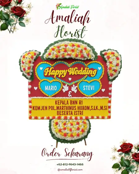 Papan Bunga Pernikahan Tumbrep